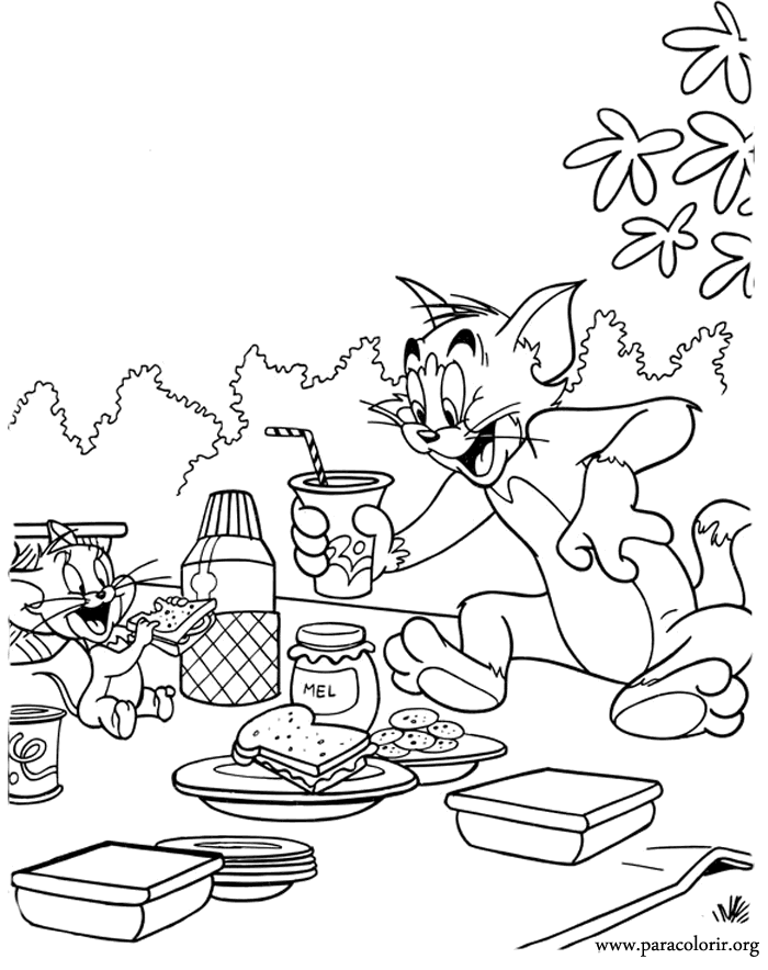 Tom and Jerry on a picnic