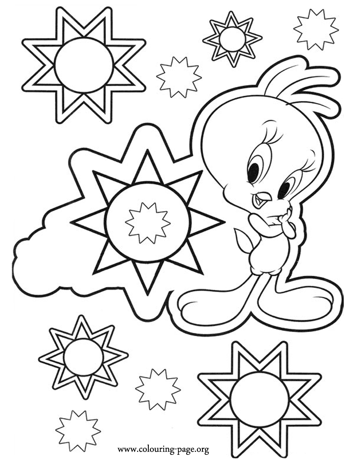 Tweety Bird - a future star coloring page