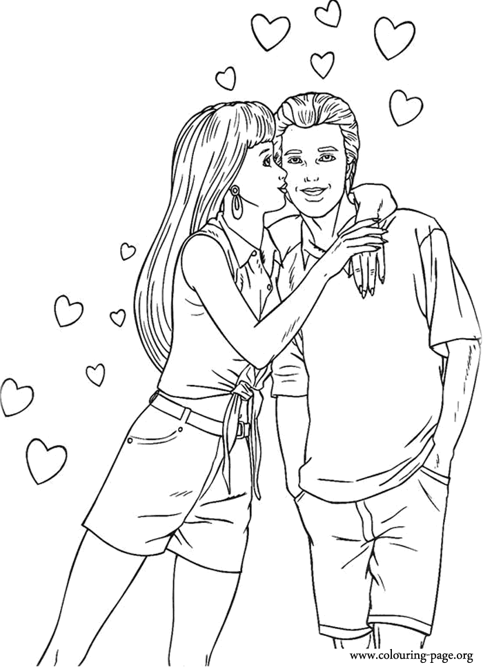 Barbie - Barbie and Ken coloring page