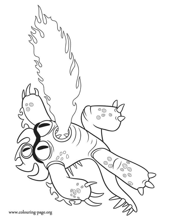 Fred with his super suit Fredzilla coloring page