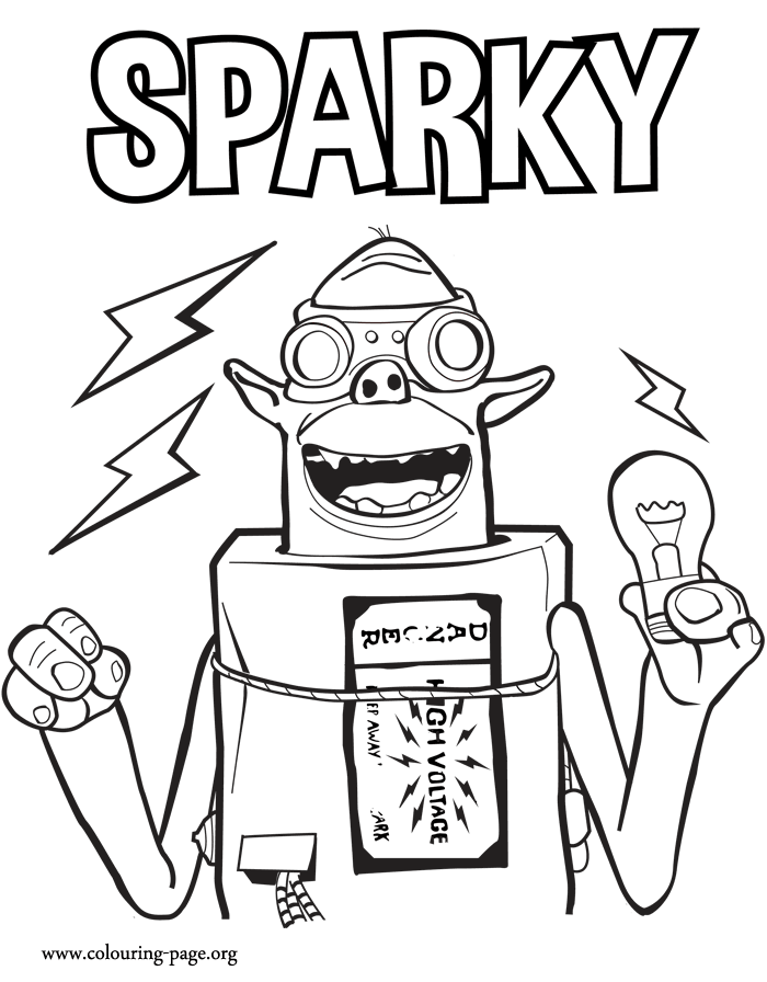 Sparky coloring page
