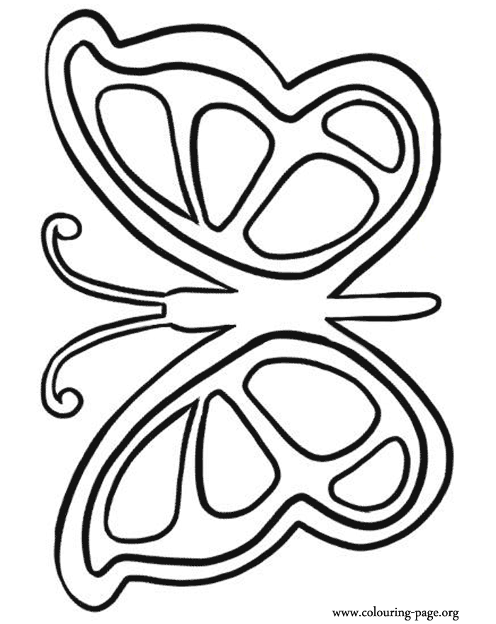 A charming butterfly coloring page