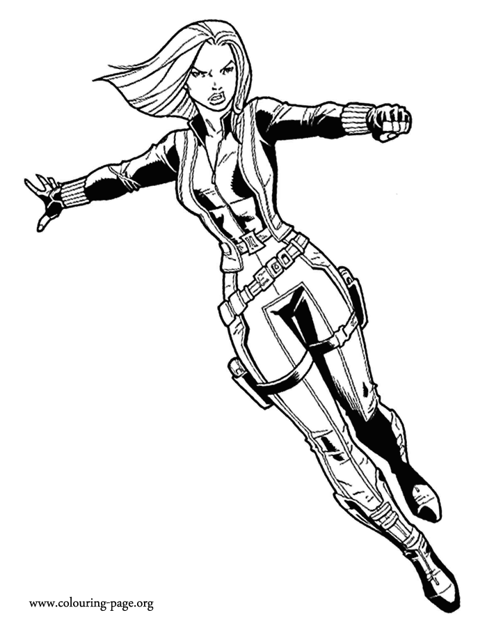 Black Widow coloring page