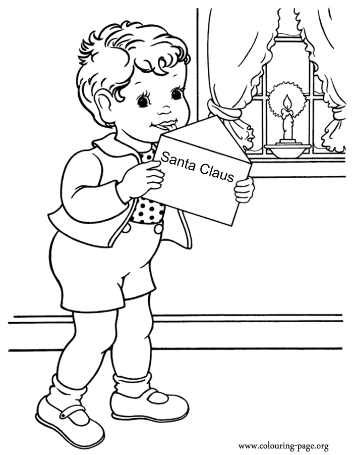 Letter to Santa Claus coloring page