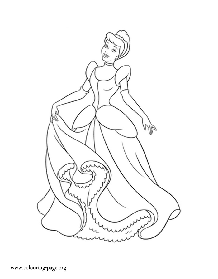 Princess Cinderella coloring page