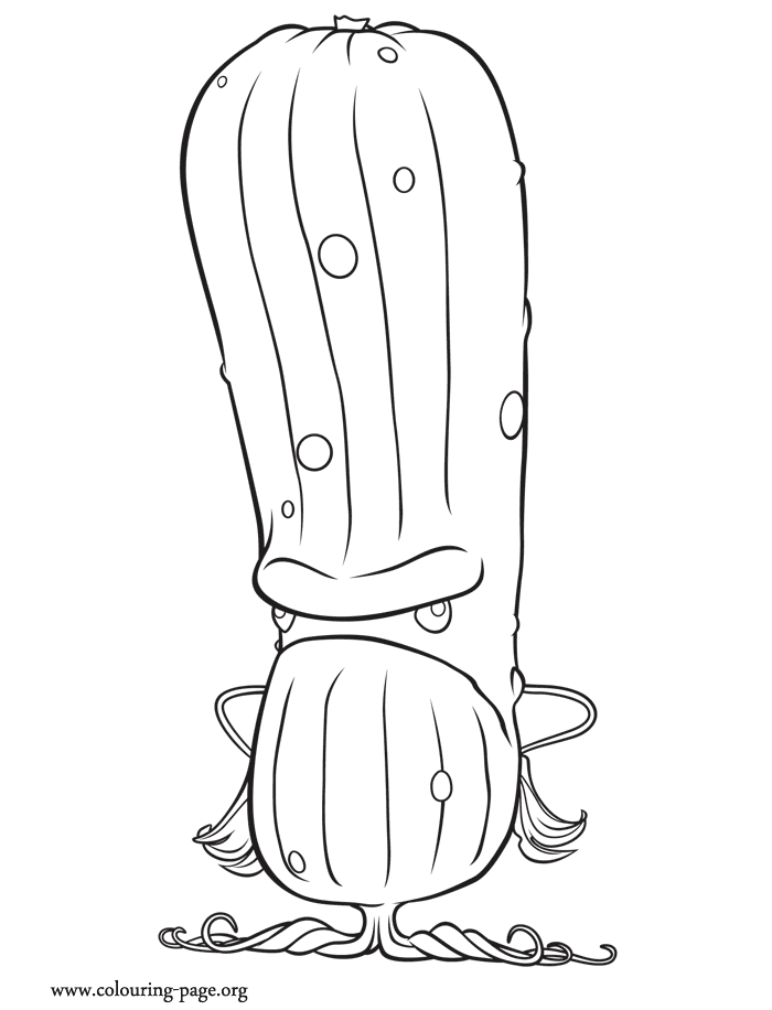 Sour, the Pickle coloring page