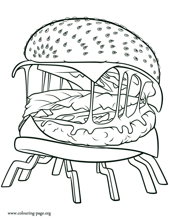 Cheespider coloring page