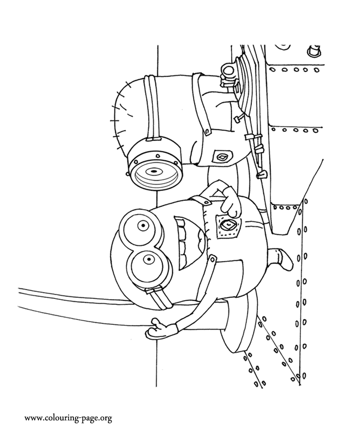 The Gru's minions coloring page