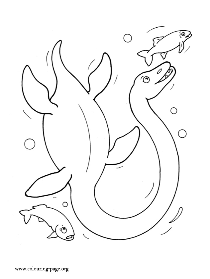 Gambar Dinosaurs Elasmosaurus Sea Dinosaur Coloring Page Gambar ...