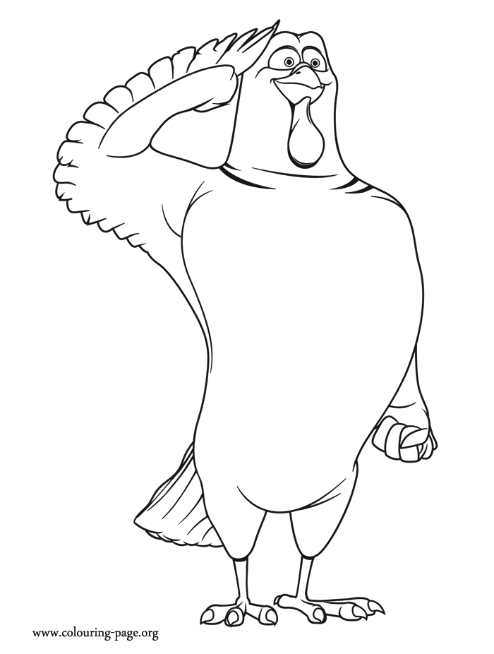 Jake, the president of Turkeys Liberation Front coloring page