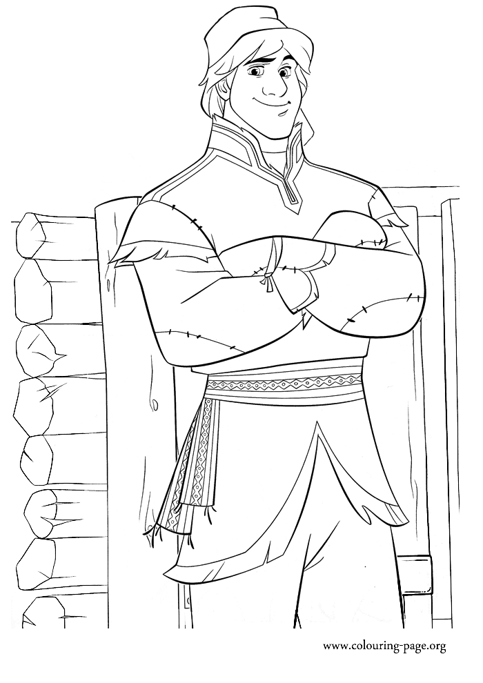 Frozen - Kristoff, a true outdoorsman coloring page