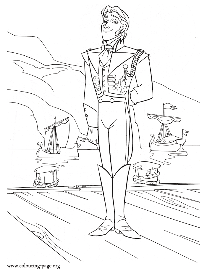 Hans, a prince from the Southern Isles coloring page