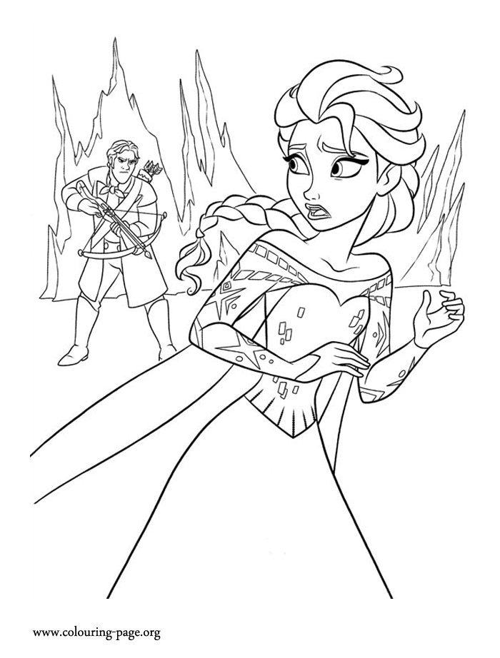 The guard corners Elsa coloring page