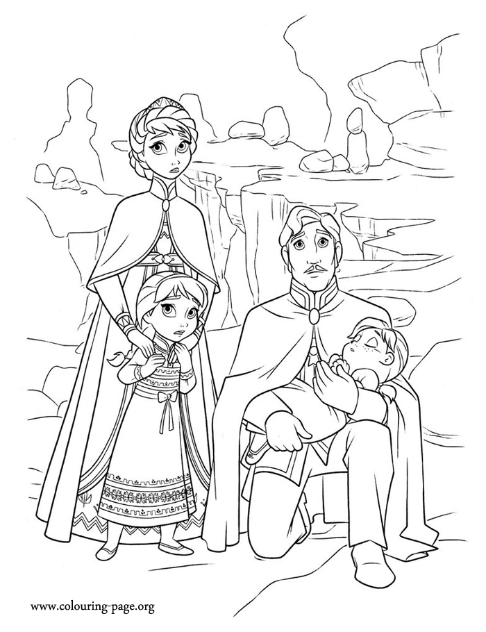 The Royal family coloring page