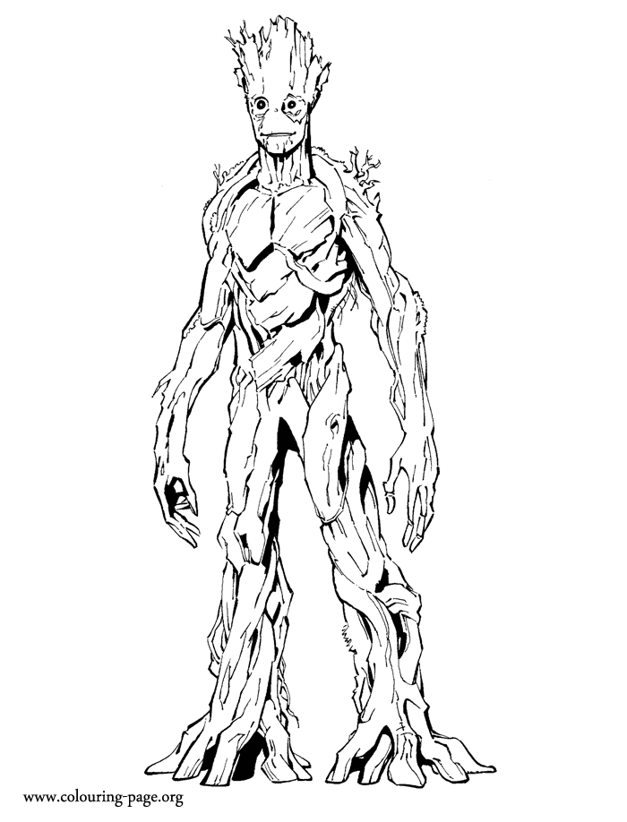 Groot coloring page