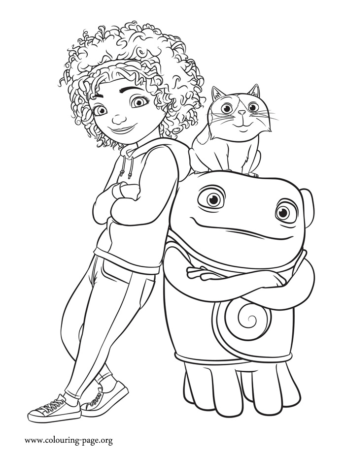 Tip, Pig and Oh coloring page