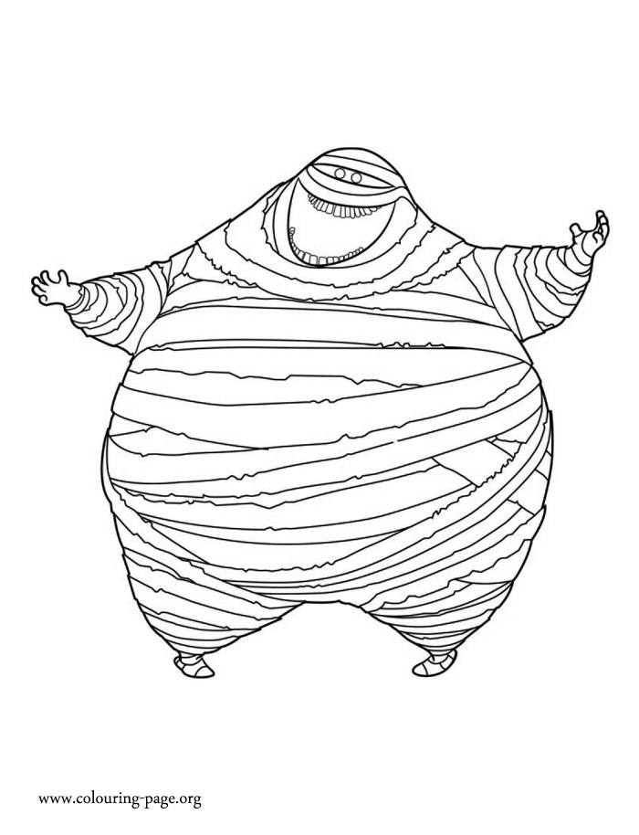 Murray, the mummy coloring page