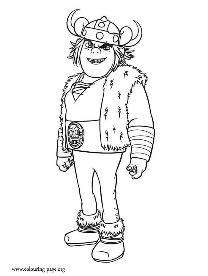 Snotlout Viking coloring page