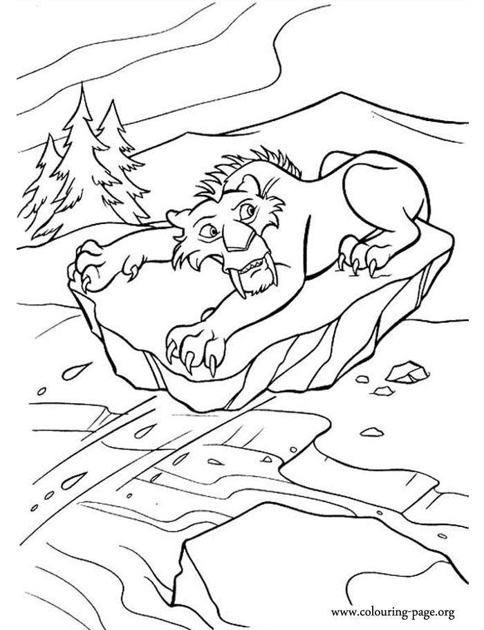 Diego afraid of water coloring page