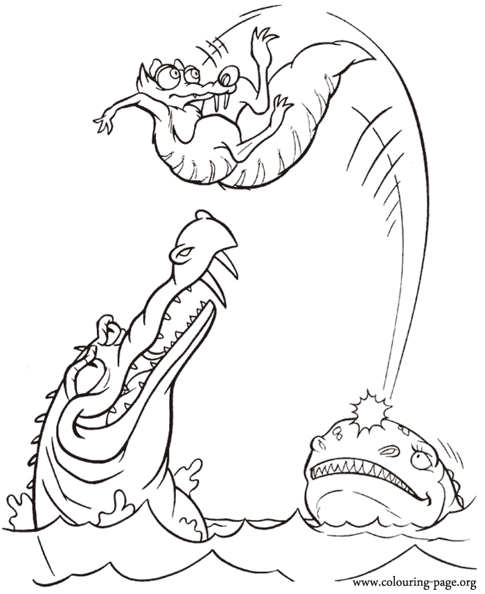 Scrat, Maelstrom and Cretaceous coloring page