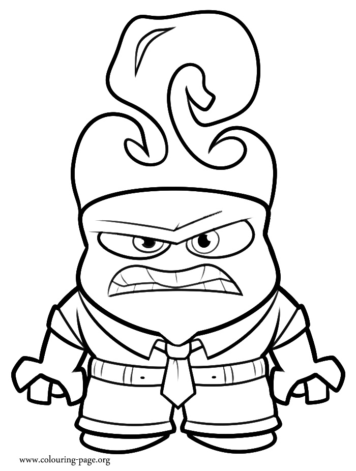 Inside Out - Anger coloring page