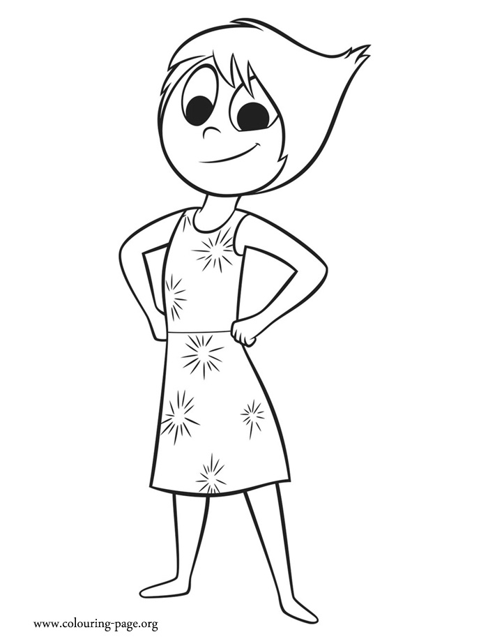 Joy, leader of the group coloring page
