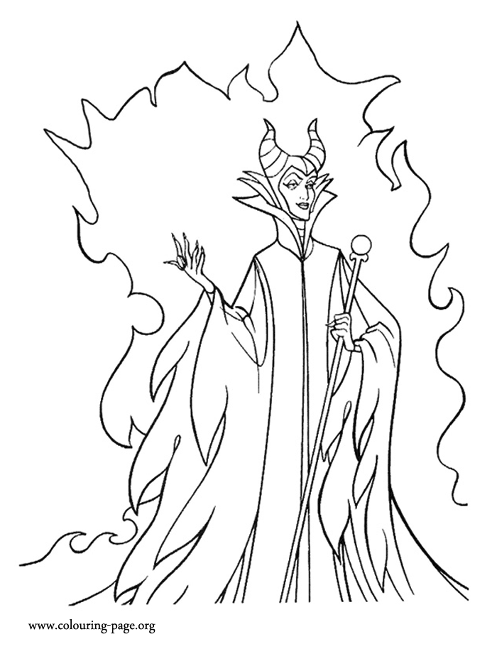 Powerful Maleficent coloring page