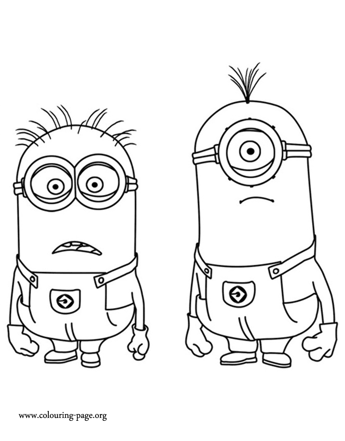 Minions coloring page