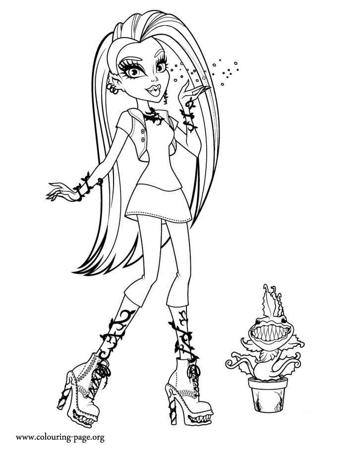 Venus McFlytrap and Chewlian coloring page