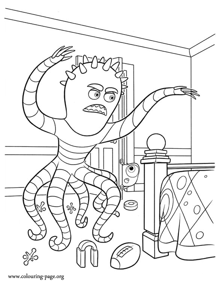 Mike observes Frank's scare performance coloring page
