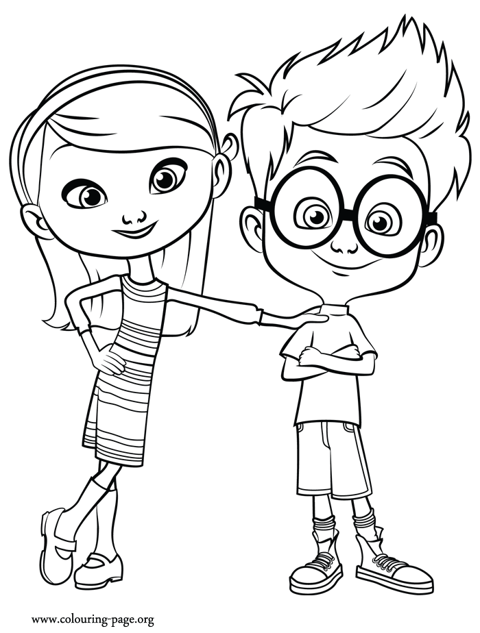 Sherman and Penny coloring sheet