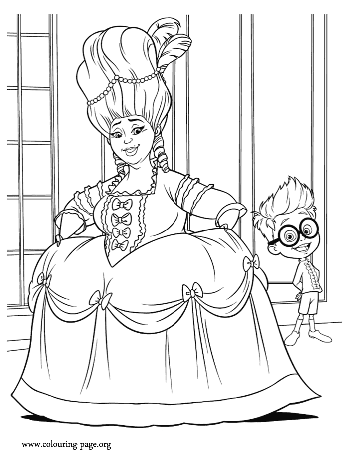 Marie Antoinette, the queen of France coloring sheet