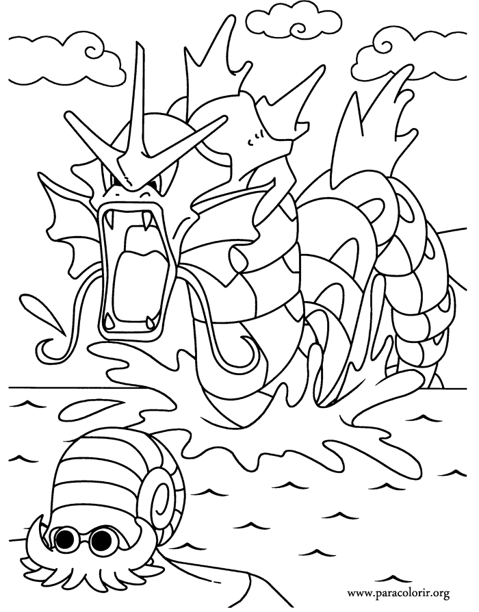 Gyarados and Omanyte