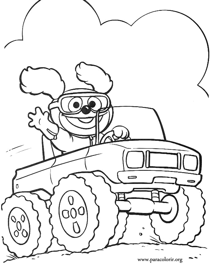 Rowlf driving a car