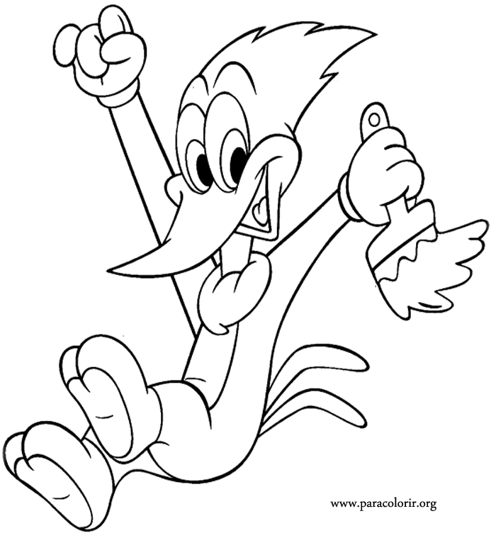 Woody Woodpecker painting