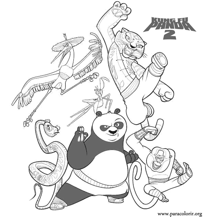 Panda Po and the Furious Five - Kung Fu Panda 2