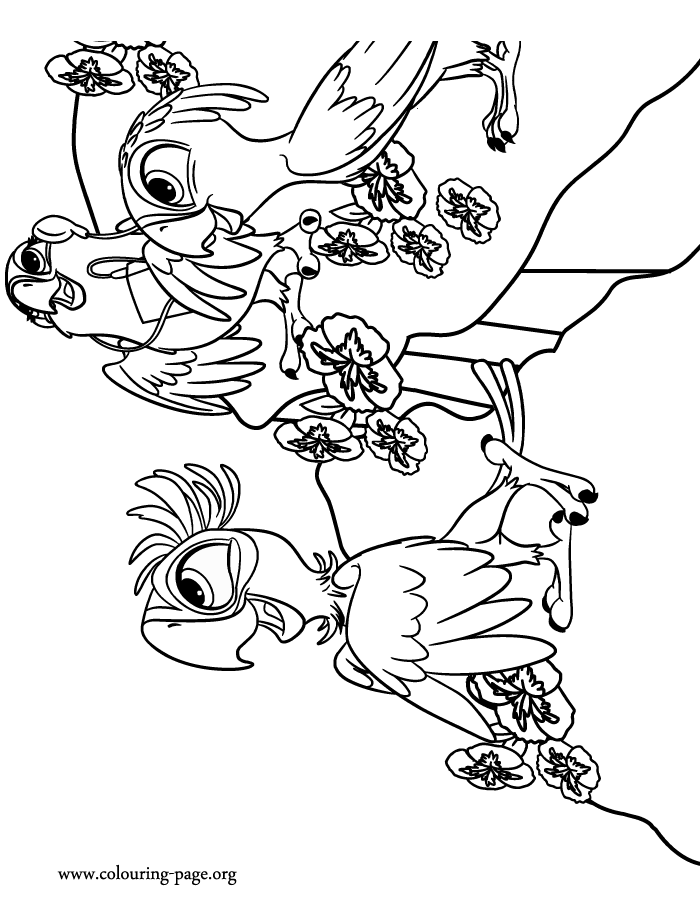Carla, Bia and Tiago coloring page