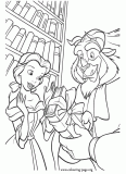 Beast gives a gift to Belle coloring page