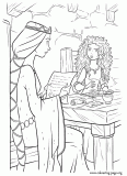 Elinor and Merida - Brave movie coloring page