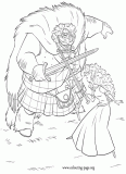 King Fergus and Merida coloring page