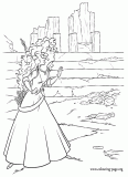 Merida inside the ruins - Pixar / Disney Brave movie coloring page