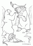Mor'du and Elinor duel each other coloring page