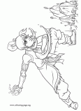 Korra bending earth coloring page