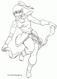 Korra bending water coloring page