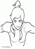 Korra training coloring page