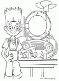 Lewis demonstrates his Memory Scanner coloring page