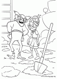 Lewis and Grandpa Robinson coloring page