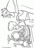 Lewis fixes the scanner coloring page