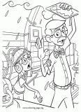 The mayhem in the Science Fair coloring page