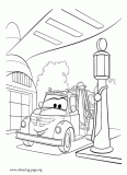 Chug, a fuel truck coloring page
